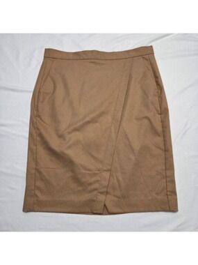 Banana Republic Pencil Skirt Wrap Professional Career Wear in Camel Size 8